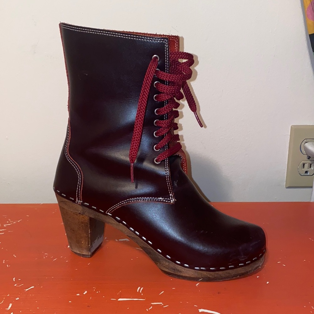 Maguba Swedish clog lace up boot